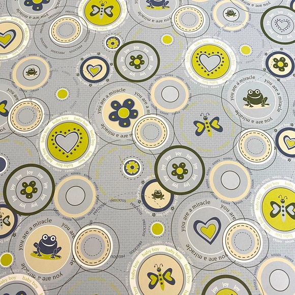 🐸 CLOUD 9 DESIGN “BABY BOY FROGS” STICKERS & SCRAPBOOK PAPER BUNDLE. RETIRED! - Picture 5 of 7